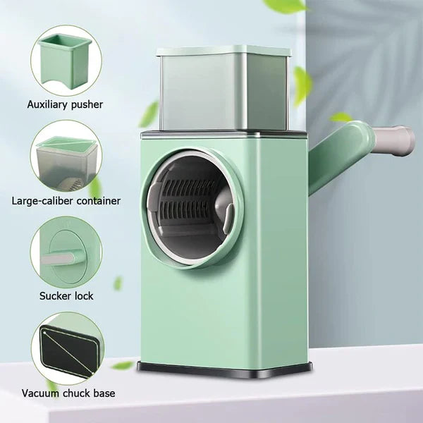 3 In 1 Manual Vegetable Slicer Rotary Cheese Grater Shredder