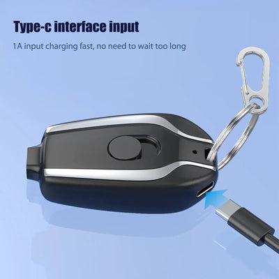 Mini emergency power bank keychain